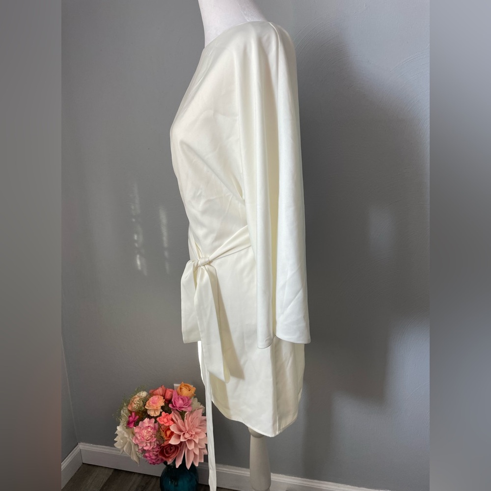 NBD Maika Dress White - Revolve Wide Sleeve Mini - Picture 4 of 10
